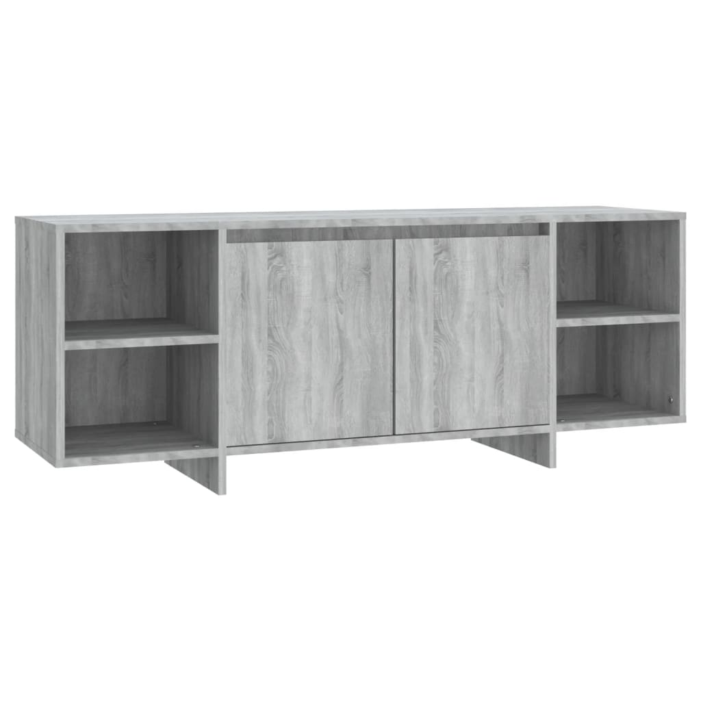 Móvel de TV | Armário de TV 130x35x50 cm aglomerado cor sonoma cinzento CFW74024 - 2