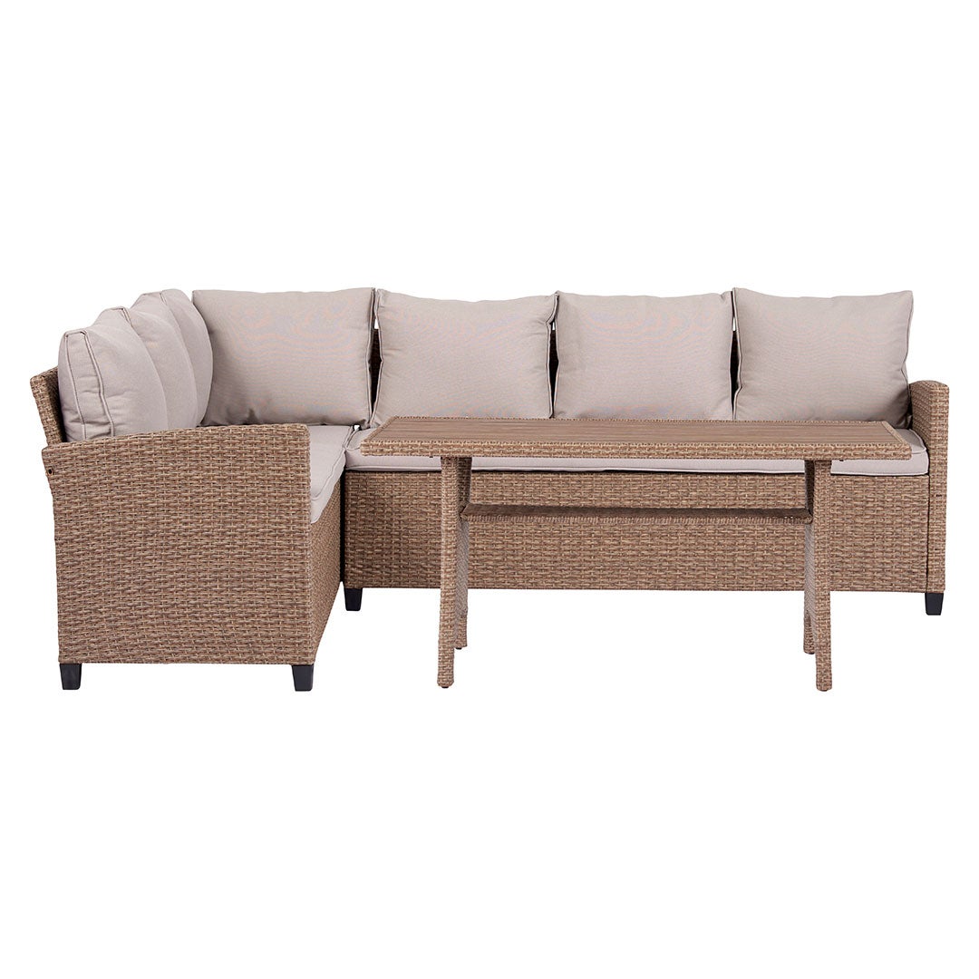 Ester zestaw sof 2 części z poduszkami. sofa obrotowa naturalny.