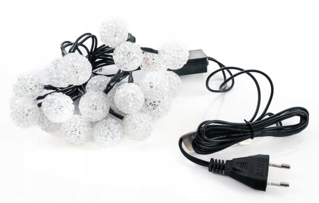 Lampki Choinkowe 20 LED Kryształki Białe zimne Corciano