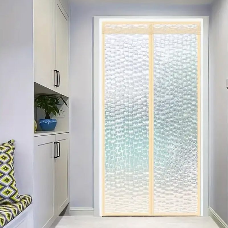 Magnetyczna Zasłona na Drzwi cm Izolacja Termiczna Zima Lato Ochrona przed Wiatrem i Dymem Przegroda Domu bez Wiercenia Ochrona przed Komarami