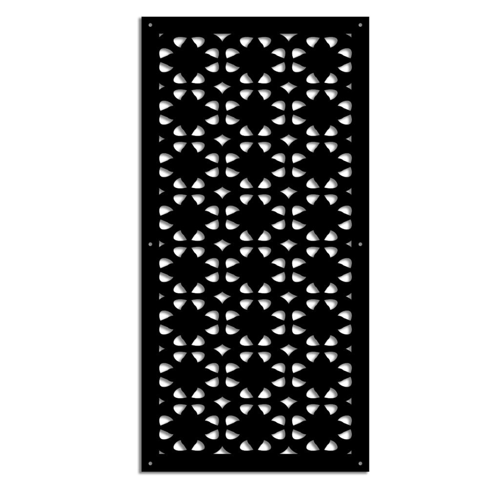 PINCERS - Panel perforowany z PVC - Osłona przeciwsłoneczna - Rozmiar 47x94 cm - Grubość 1 cm - Kolor CZARNY