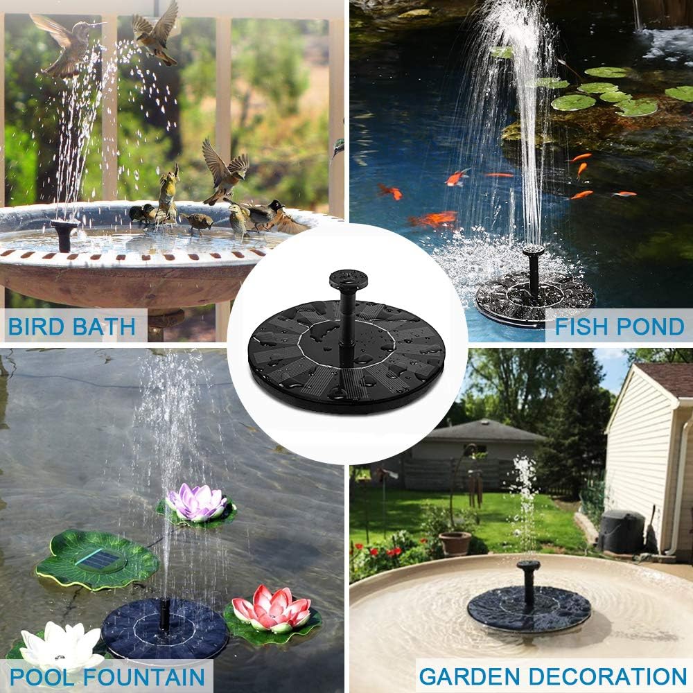 Fontaine Solaire Pompe à Eau Solaire 1.4W Monocristallin Solaire Fontaine Flottante Facile à Utiliser Pompe Fontaine Solaire pour Jardin Patio - 3