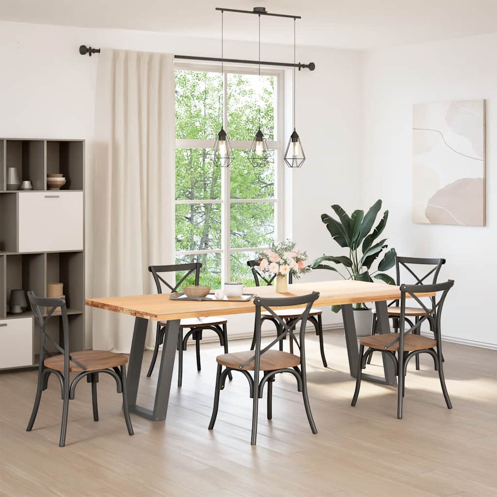 Maison Exclusive - Pieds de table à manger en U 2 pièces Anthracite 50 x (72-73) cm Acier - 3