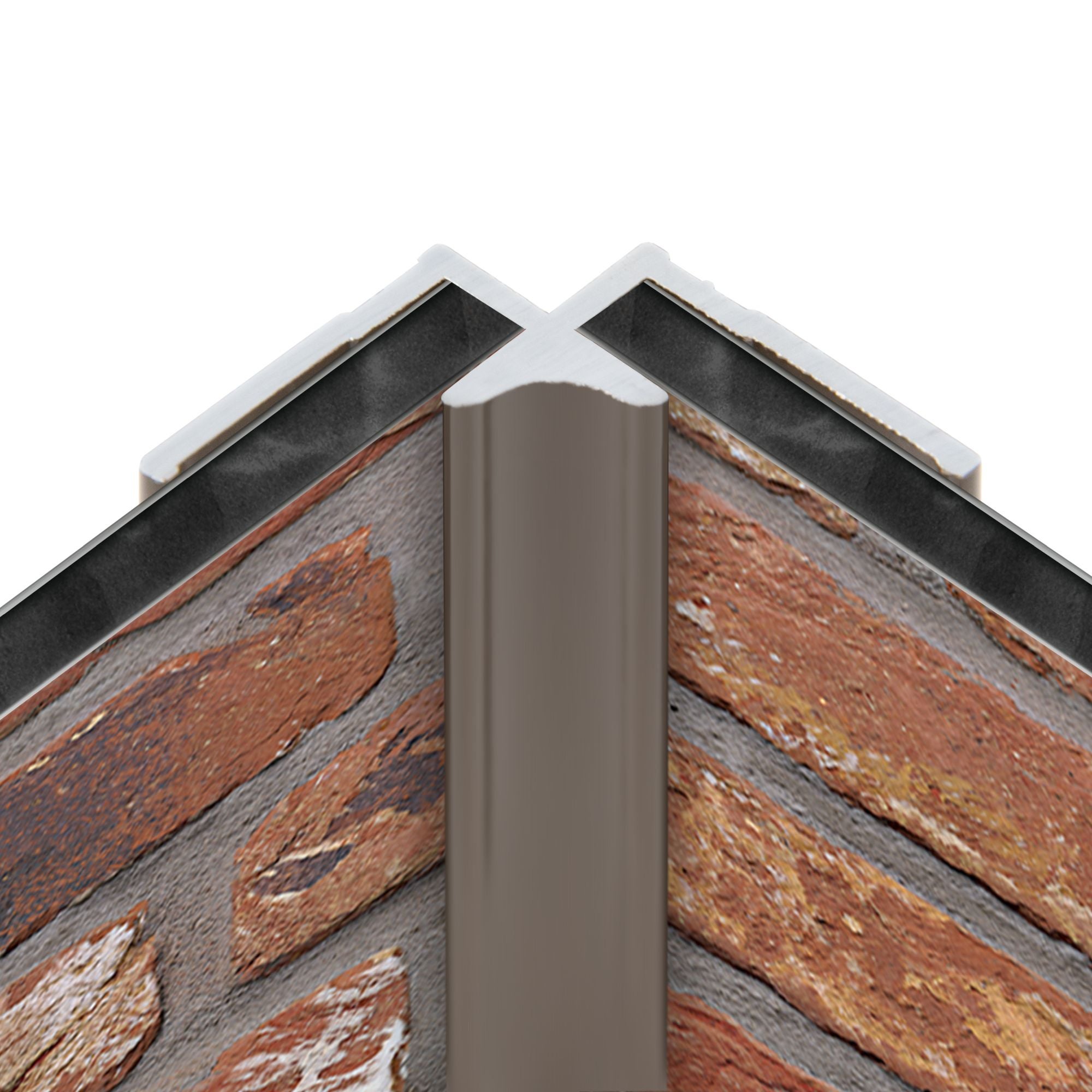 Schulte profilé d'angle intérieur, H.210 x l.2,3 cm, pour panneau mural de douche, DécoDesign, aluminium,&nbsp;taupe - 4