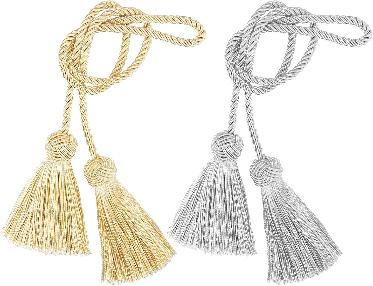 Lot De 2 Rideaux ZOFFANY POMPADOUR LIN + Attaches - Linen Entrelacé 90 Pouces Long - Occasion Peu Utilisé