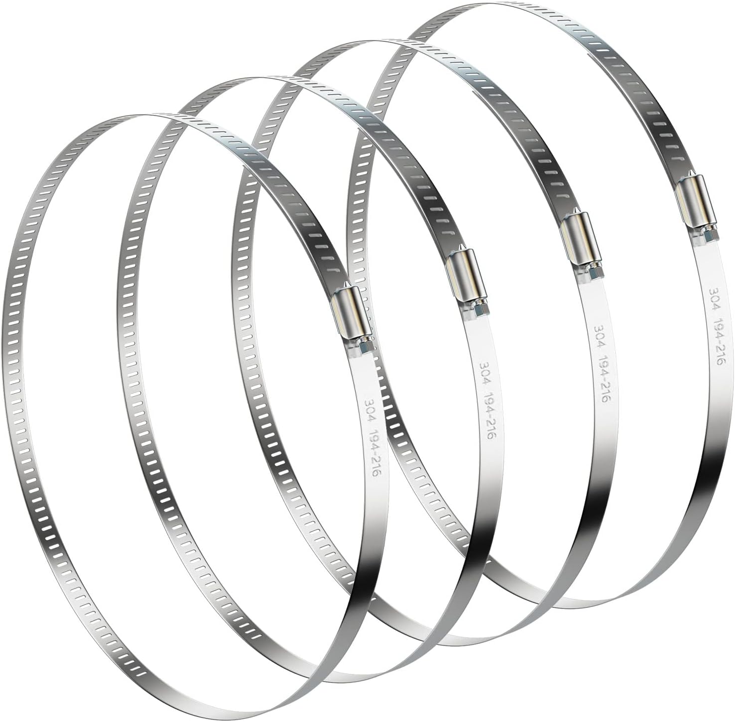 Lot De 4 Colliers De Serrage Réglables 80-100mm En Acier Inoxydable - Pinces Tuyau Robuste