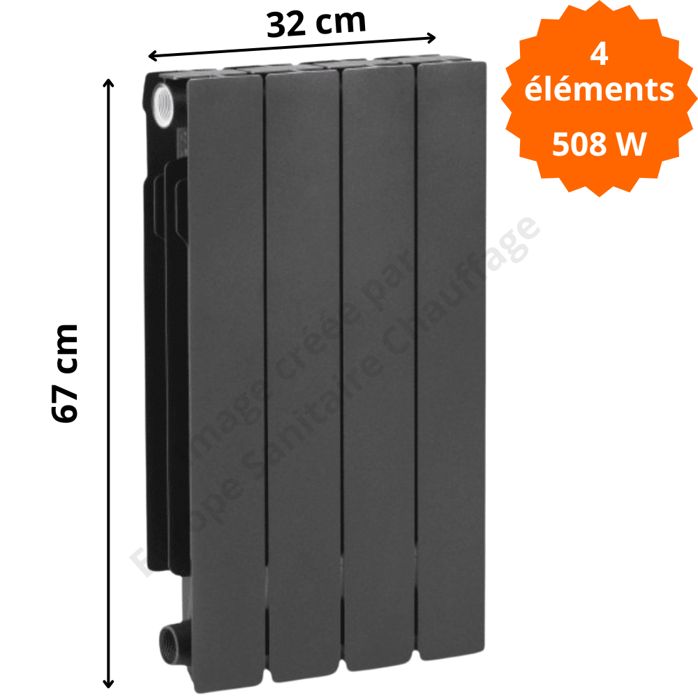 Radiateur aluminium H.67 x 32 cm ADR 600 508 W Leroy Merlin — free download