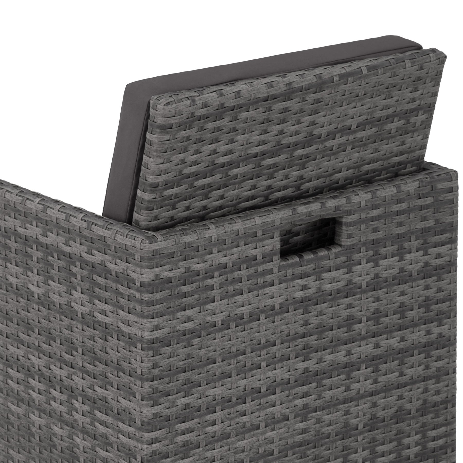 Salon de jardin en résine tressée et aluminium 8 places avec 2 sets de housse de protection TECTAKE - 6