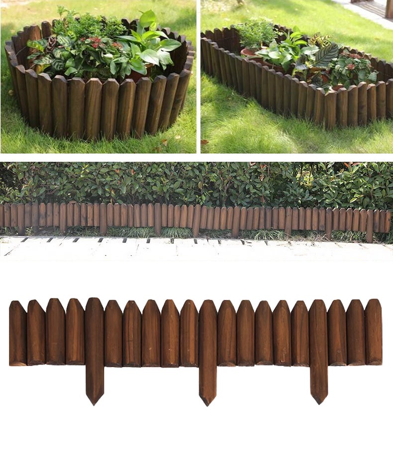 Recinzione Legno Per Giardino - Flessibile, Altezza 20 Cm, Lunghezza 120 Cm, Marrone - Foto 5