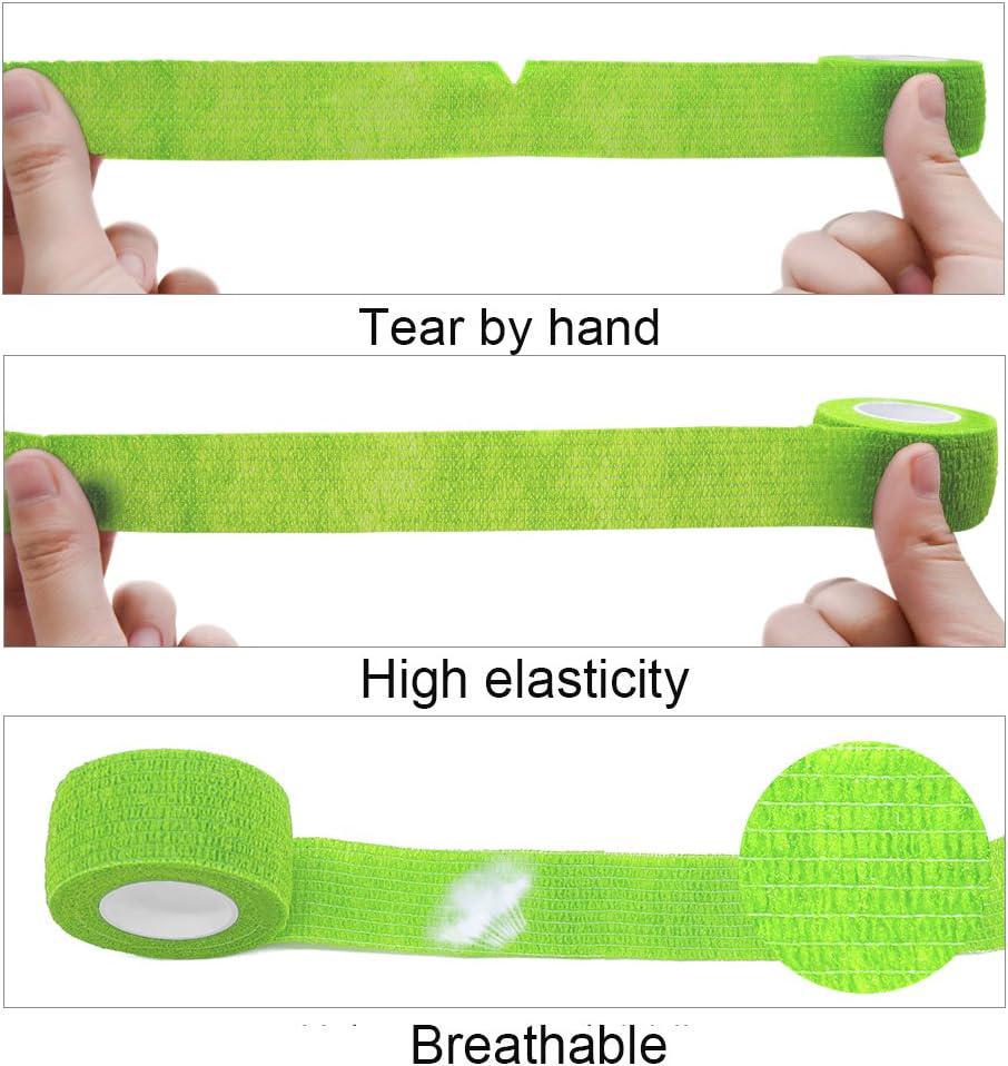 2,5 x 450 cm - 10 rotoli di nastro adesivo coesivo - Benda sportiva adesiva - Benda elastica autoadesiva - Benda medica - Striscia adesiva - 4