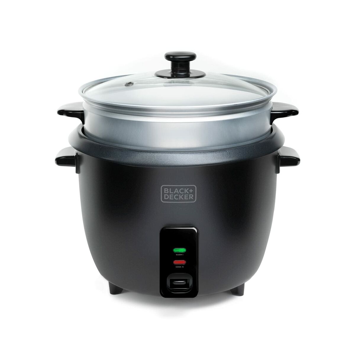 Wielofunkcyjny ryżowar BLACK+DECKER z koszykiem do gotowania na parze i pojemnością 1,8 L