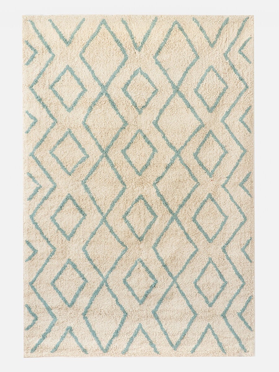 Alfombra algodón menta 150 cm x 100 cm - 4