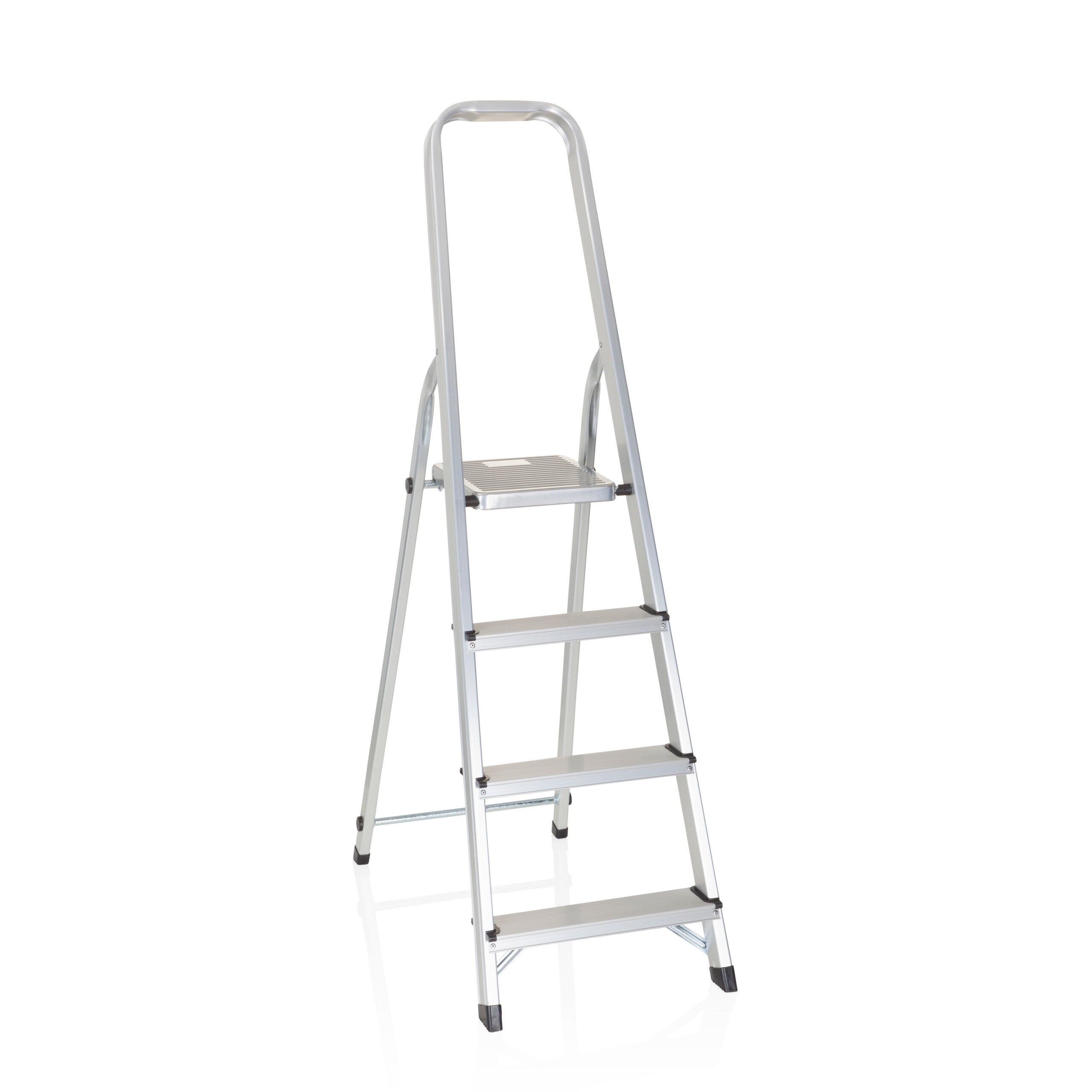 Escalera plegable solid ii aluminio 4 peldaños hjh office