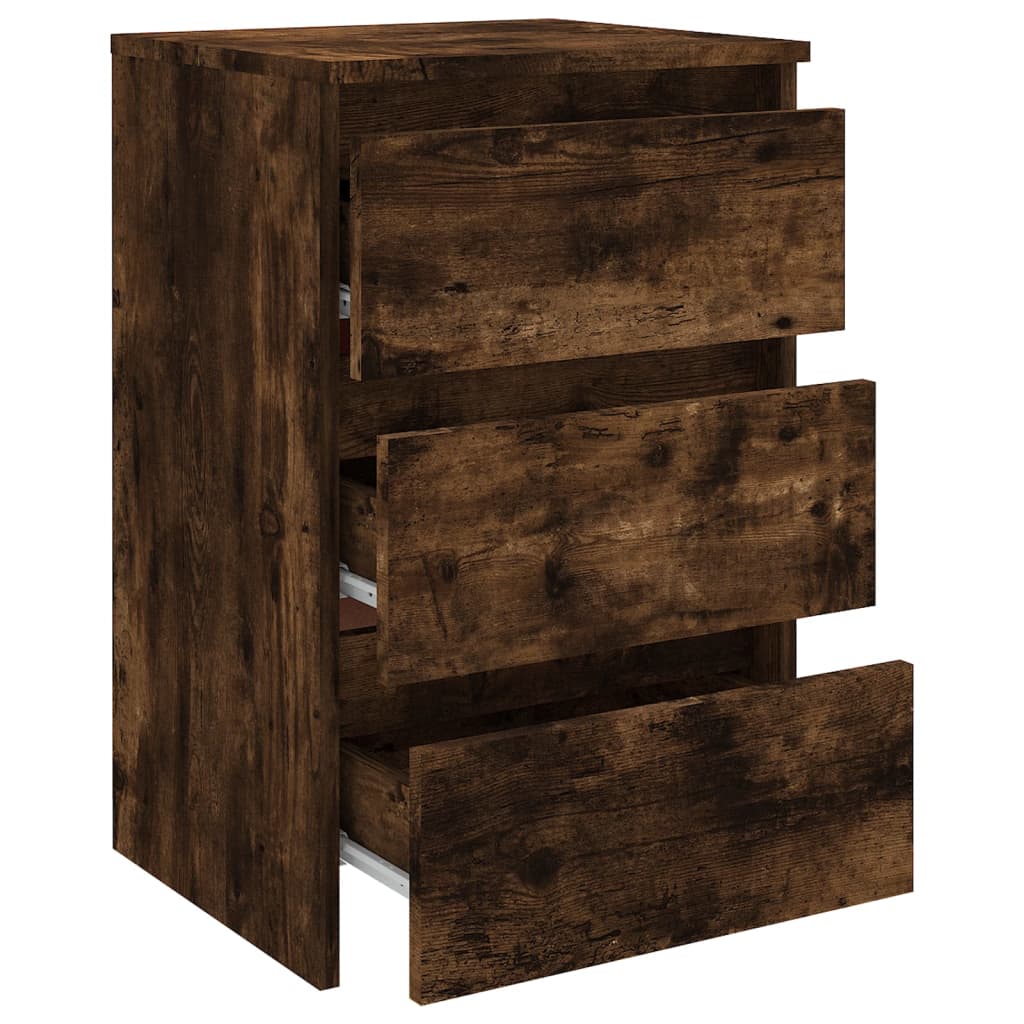 Lot de 2 Tables de chevet，Table d'appoint, Table de nuit pour Salon Chambre Chêne fumé 40x35x62,5cm Bois d'ingénierie106539 - 7
