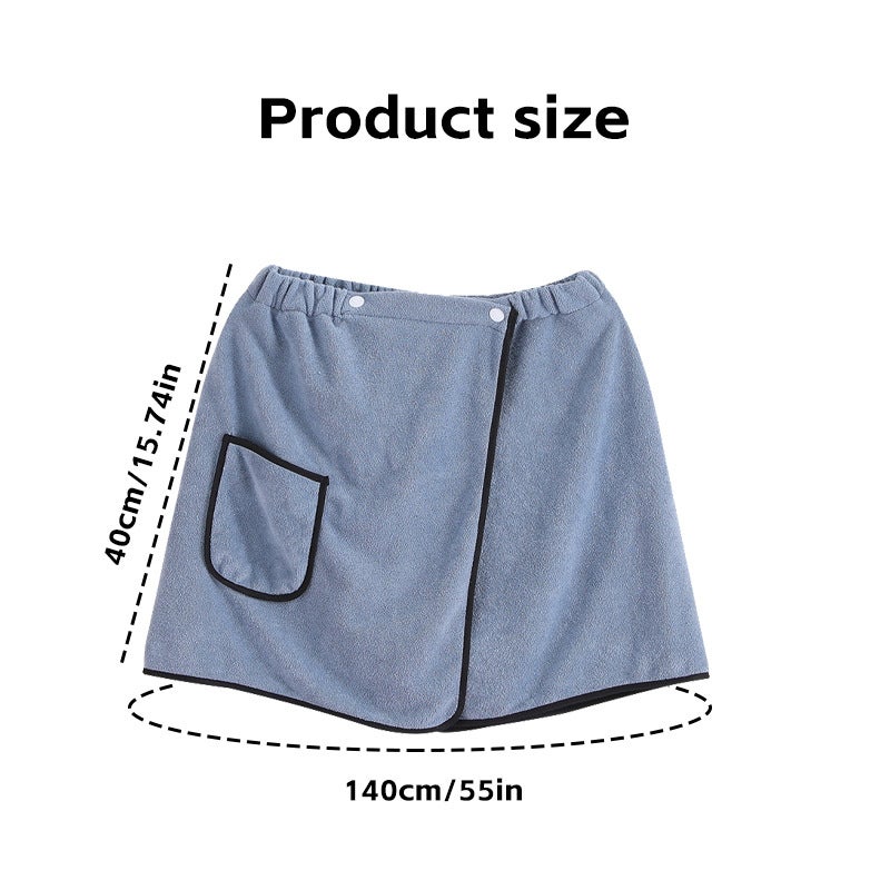 Serviette de bain douce et résistante à l'usure pour homme, short réglable en microfibre, serviette de piscine, plage, spa, bain, douche - 4