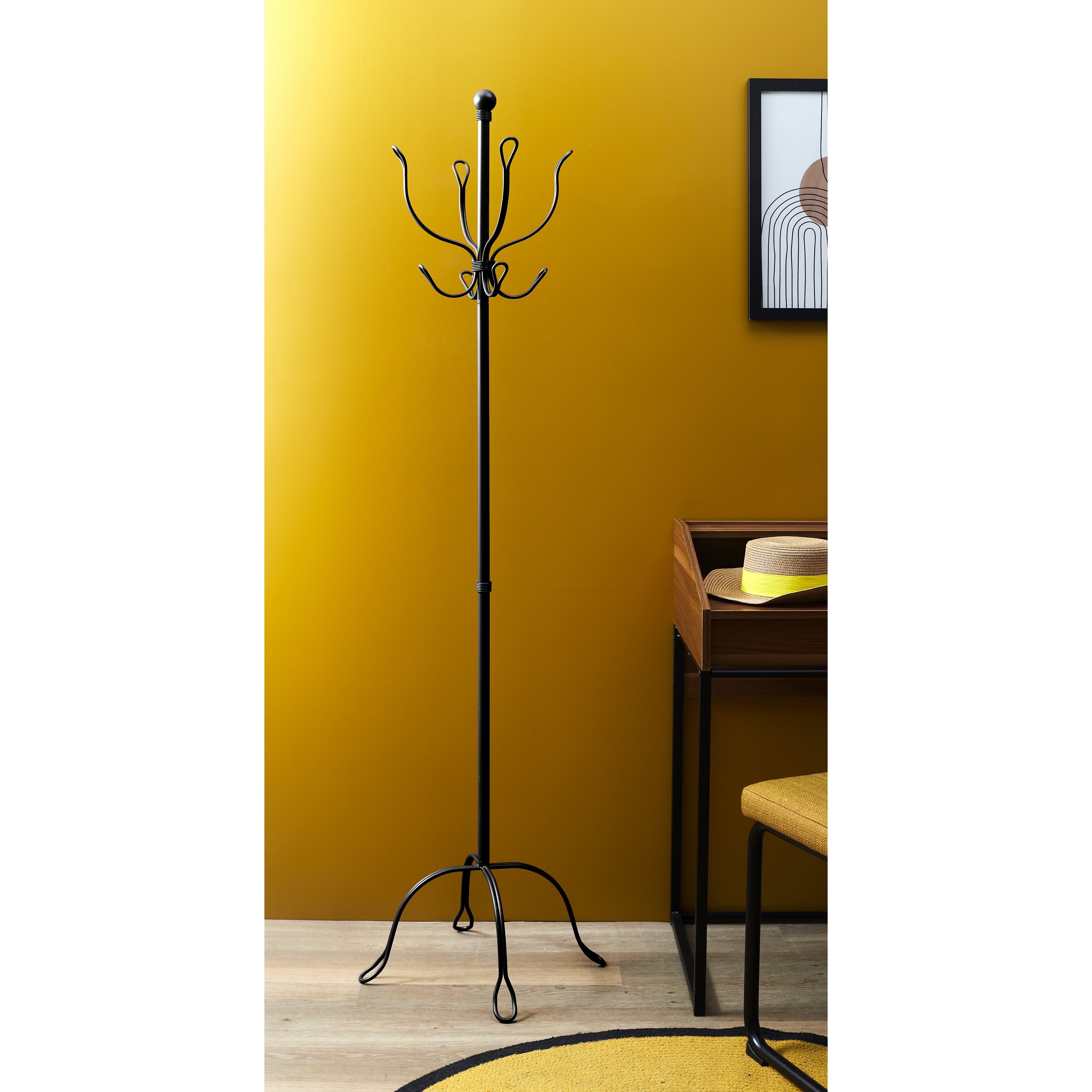 Porte-manteau - Home Deco Factory - Vintage - Métal - Noir - 2
