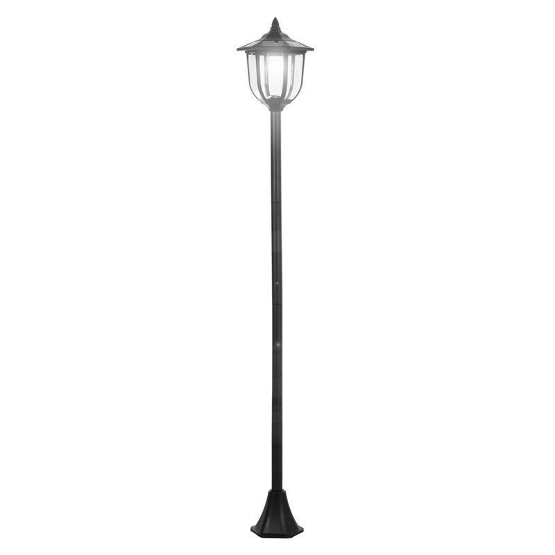 Solarna lampa ogrodowa LED, 30/60 lumenów, automatyczne oświetlenie zewnętrzne, czarny plastik, Ø26,5 x wys. 177 cm