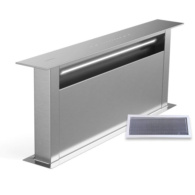 Klarstein Royal Flush Eco Hotte aspirante escamotable plan de travail 713,8 m³/h Boost Commande tactile CEE A++ Inox