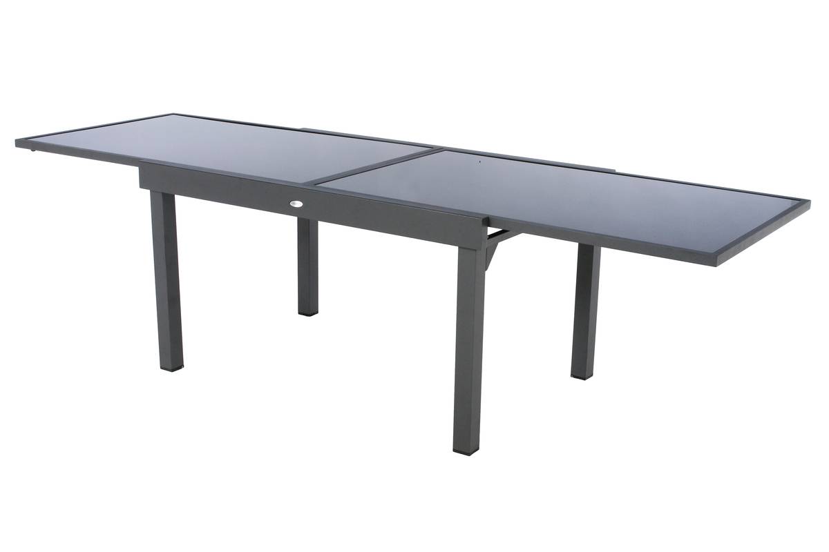 Table de jardin extensible Piazza Anthracite & Graphite - Hespéride - 3