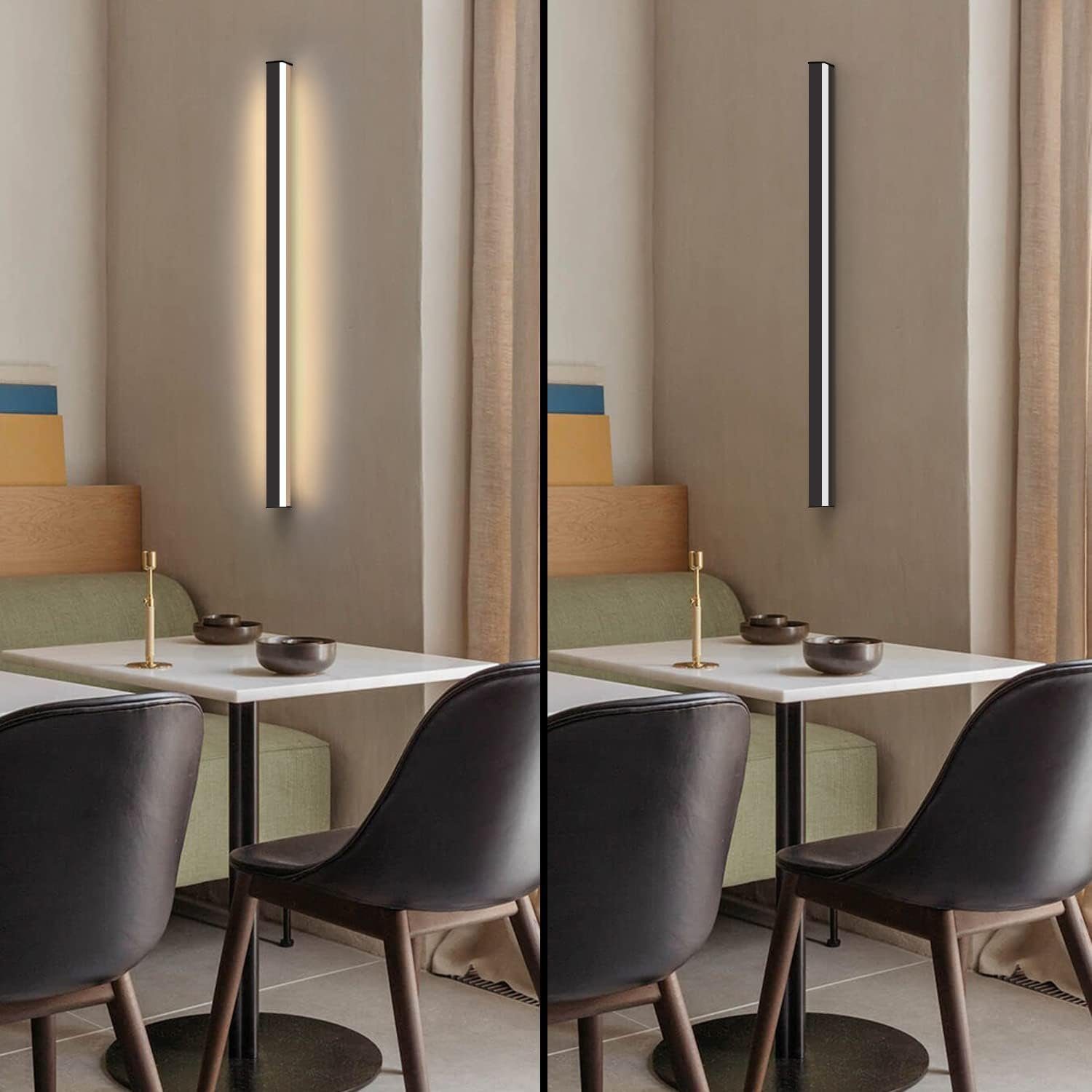 NETTLIFE Wewnętrzny kinkiet LED - Nowoczesna lampa do przedpokoju o mocy 60 cm i mocy 21 W, o ciepłej, białej barwie światła - 7