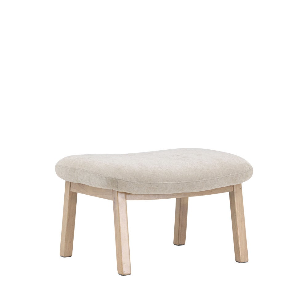 Rile puf beżowy, whitewash.