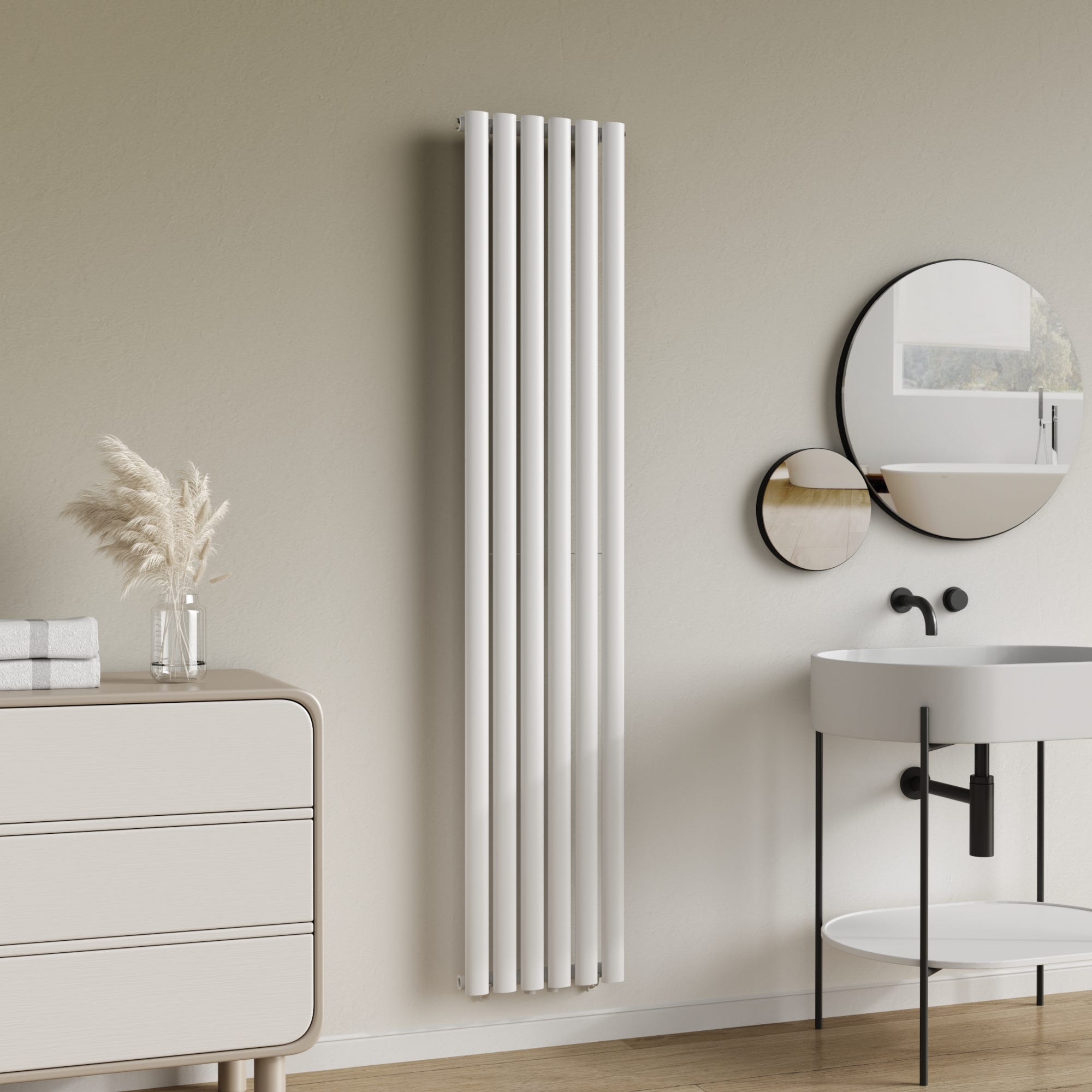 Panel Radiador Radiador de panel Nore de Diseño monocapa tubular acero 180x36 cm ...