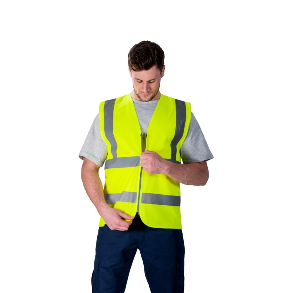 Gilet haute visibilité zippé Portwest Classe 2 Jaune M - 3
