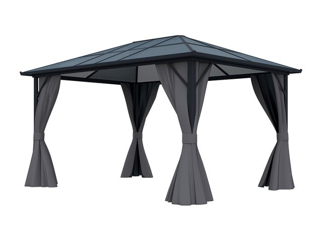 Tonnelle de jardin en aluminium 3 x 3,98 m - 11,9 m² - RADELA