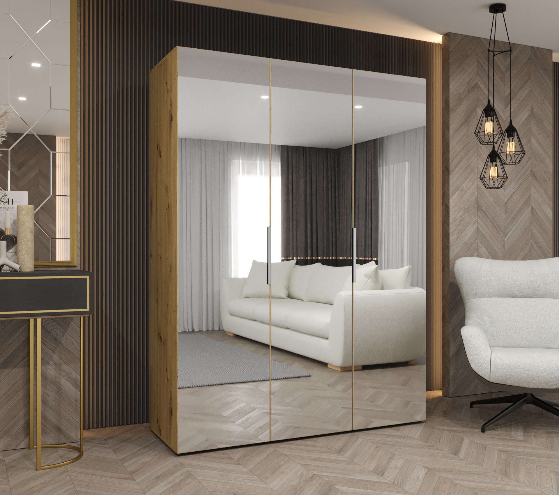 Szafa uchylna otwierana Marbella 3 150 x 52 x 202 cm artisan + u. kaszmir Abiks Meble - 2