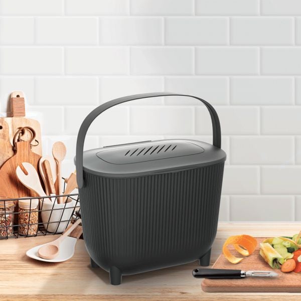 Poubelle à Compost avec filtre 10 litres - Noir - 3