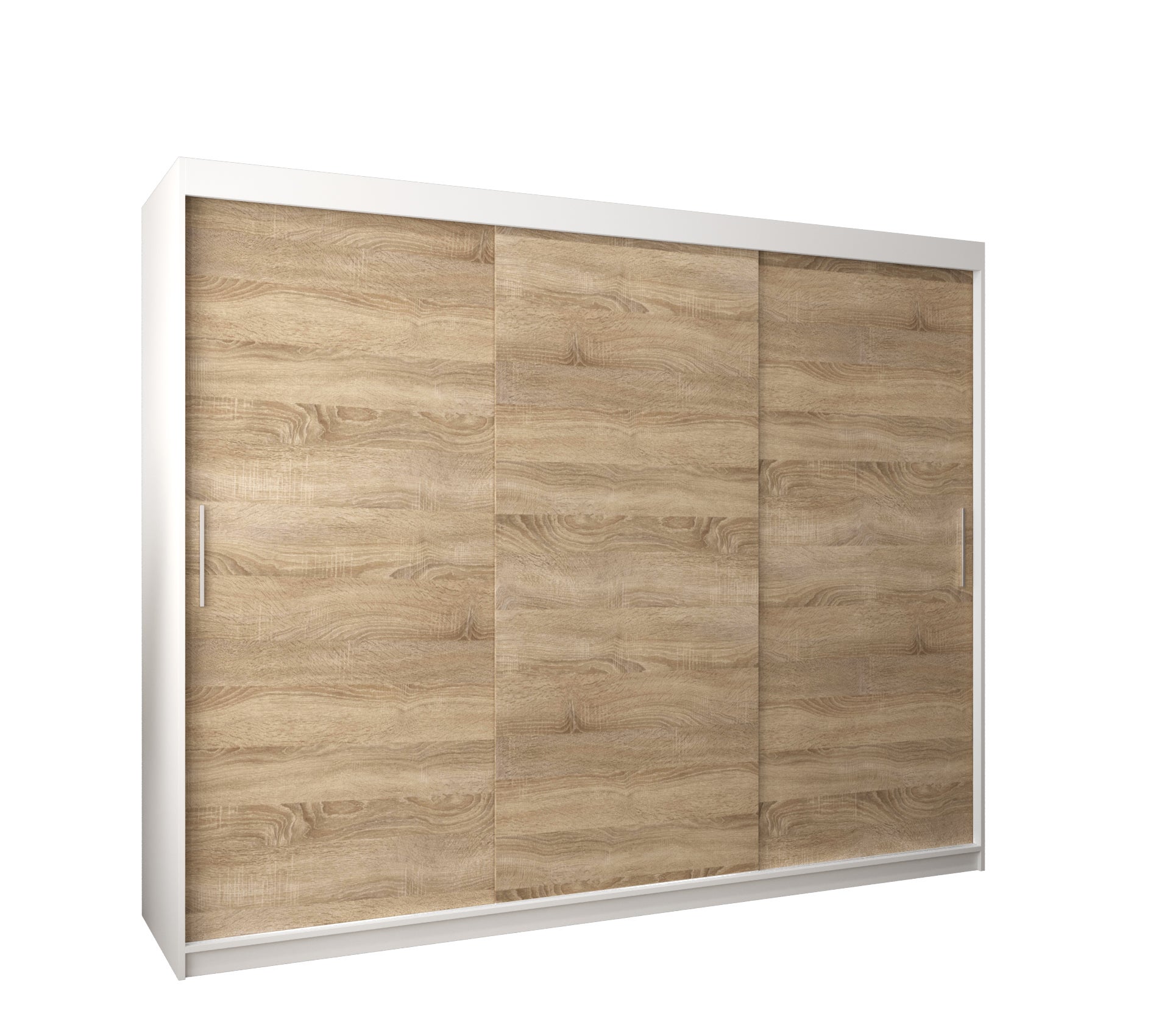 Szafa przesuwna garderoba TOKYO 250 x 62 x 200 cm Biały + Sonoma - Abiks Meble