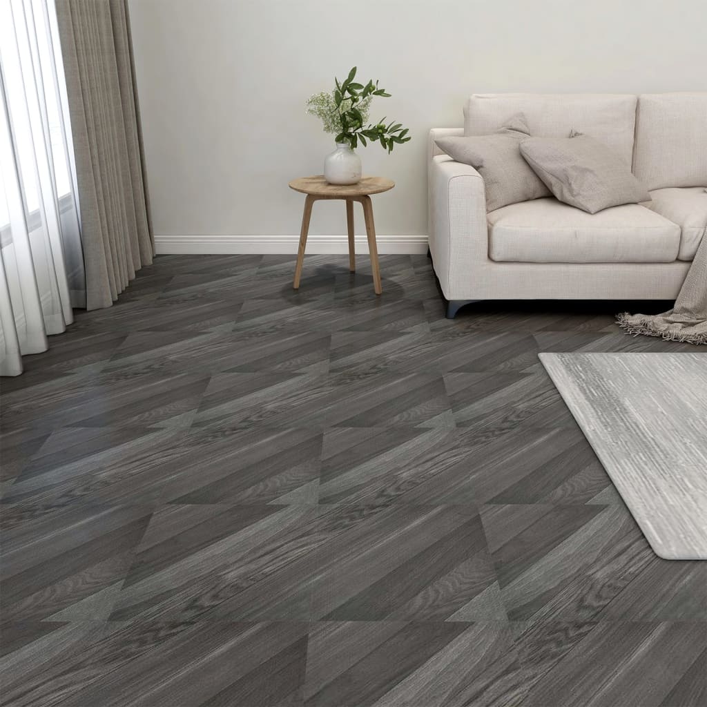 Vidaxl tarimas de suelo autoadhesivas 20 uds pvc gris a rayas 1,86 m²