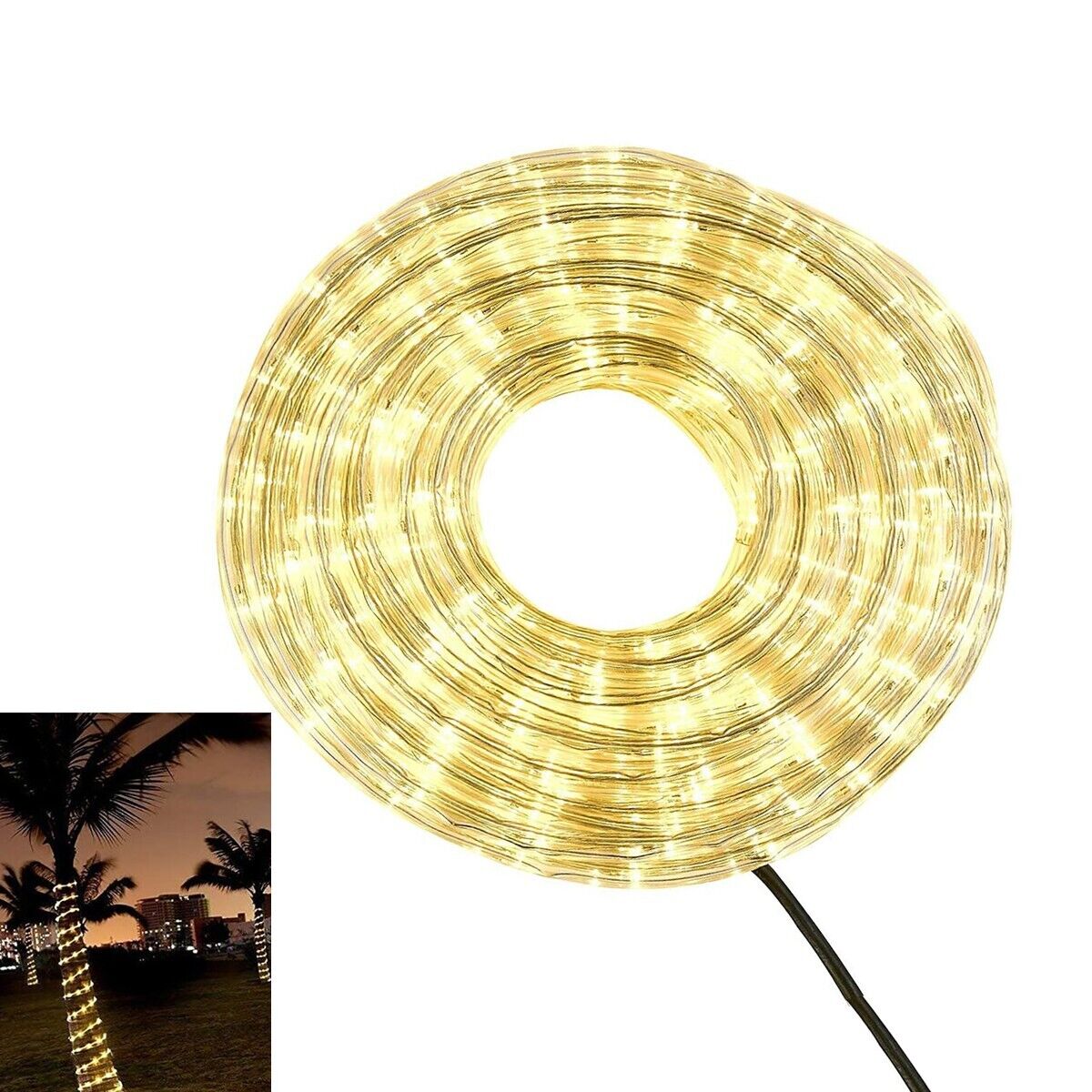 Tubo Luminoso Esterno 20M, SODREE 200 LED Luci Natale IP67 Impermeabile, Stringa 8 Modalità - Foto 3