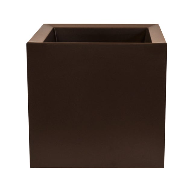 Vaso quadrato in resina Fiordaliso 70 cm. Antracite