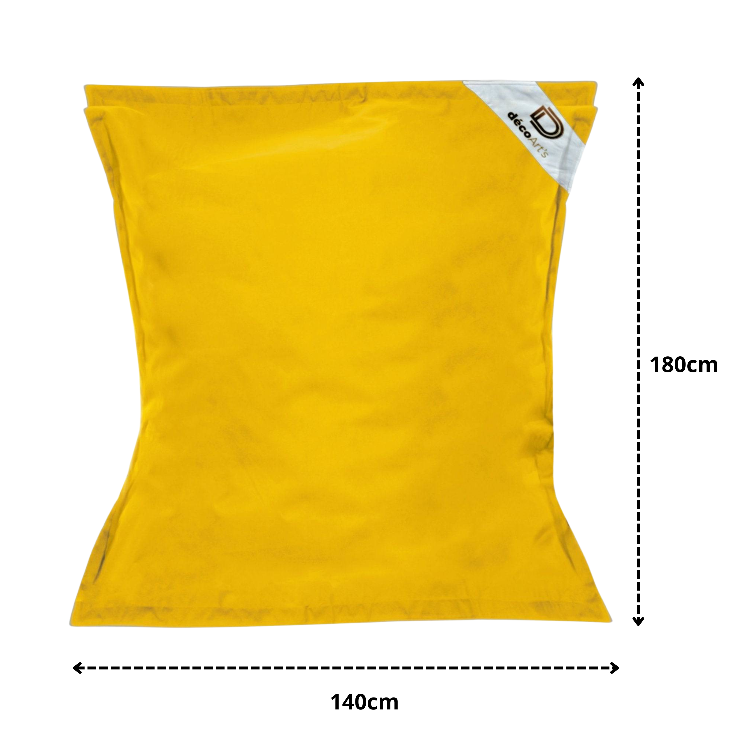 Housse pour Pouf Géant XXL 180x140cm Intérieur et Extérieur - Jaune miel - 6