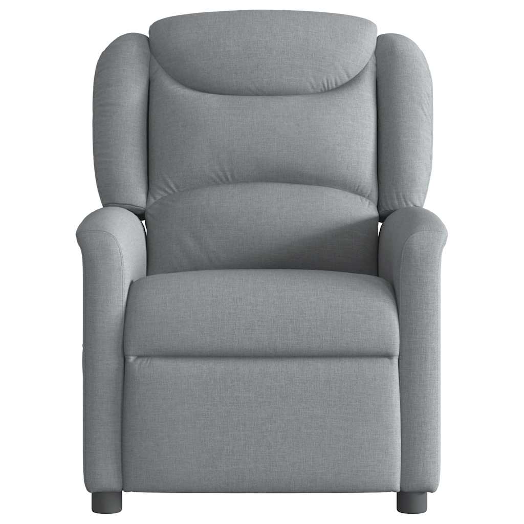 Fauteuil de massage | Fauteuil de relaxation | Chaise de relaxation inclinable électrique gris clair tissu CFW292683 - 5