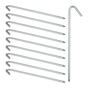Set Da 4 Picchetti Per Tende A T Da 30 Cm – Pali In Acciaio Zincato Con Occhiello – Per Campeggio, Gazebo E Giardino – Color Oro