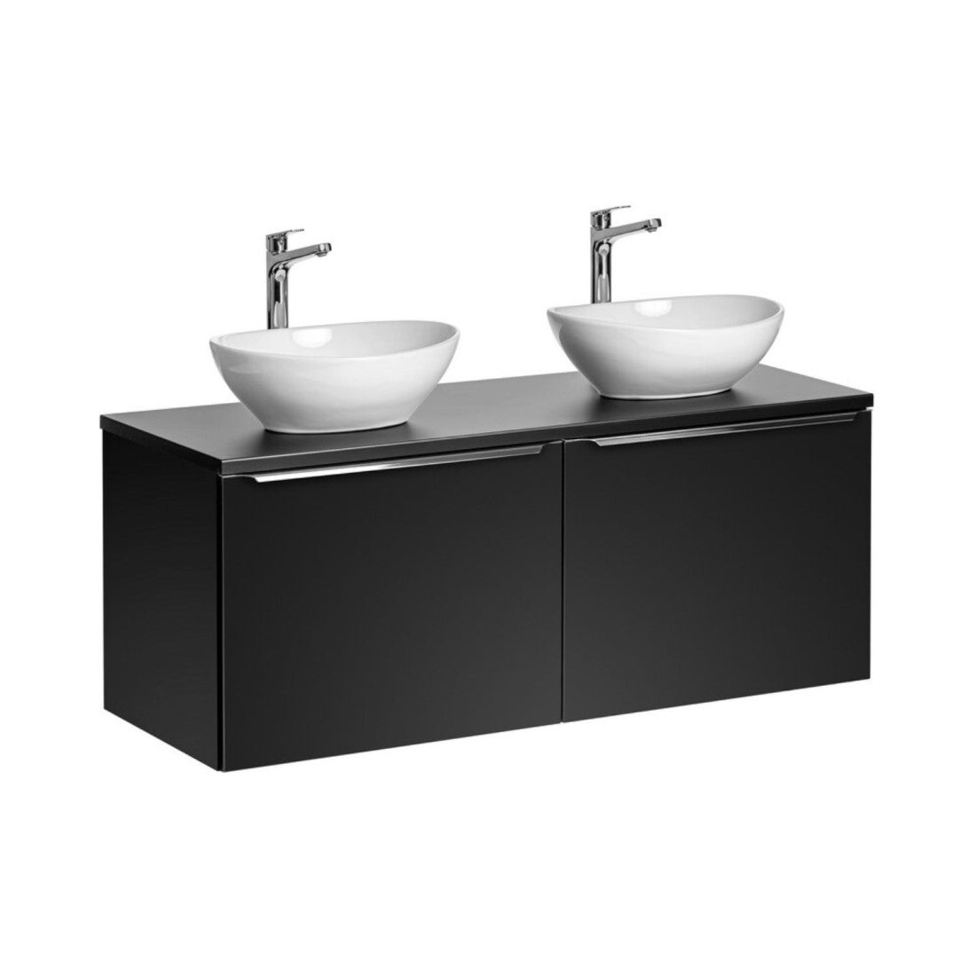 Conjunto de baño vanta: muebles bajo lavabo 120cm + encimera para lavabo + 2 lavabos sobre encimera