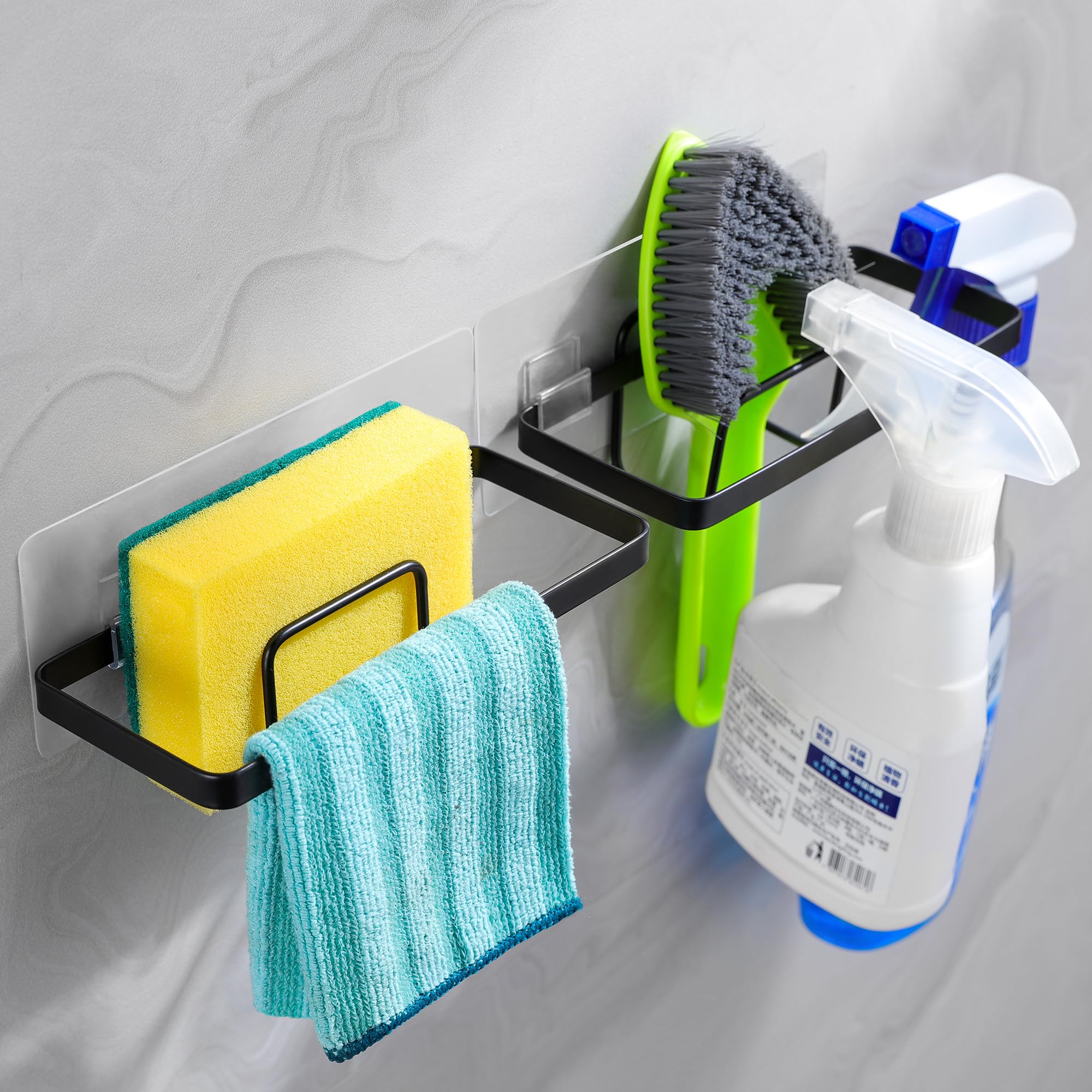 Portaspugne Per Lavello Cucina - Autoadesivo, 2 In 1 Per Spugne E Panni - Foto 3