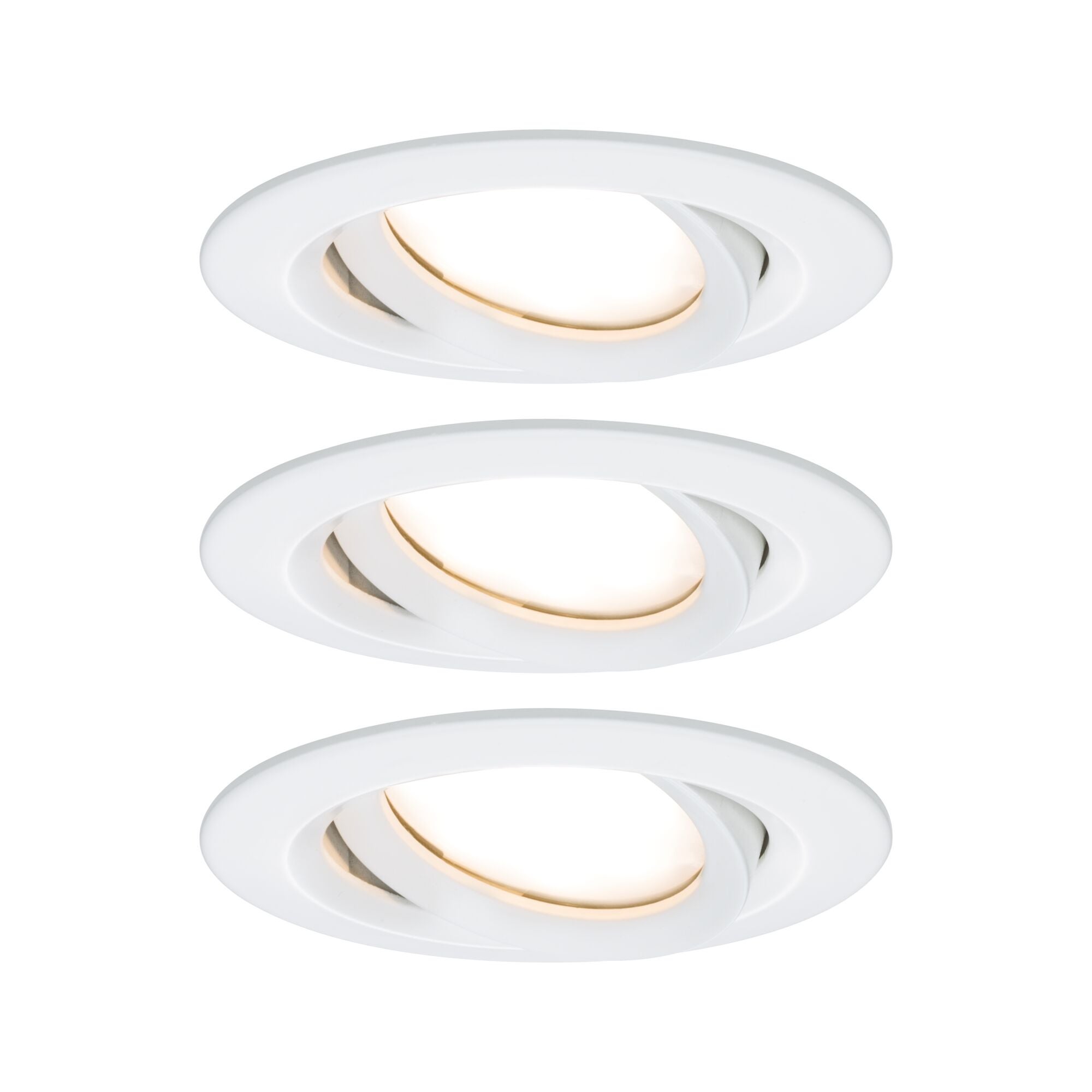 Spot encastré LED Nova Plus Coin Kit de base orientable IP65 rond 93 mm 30° Coin 3x6W 3x470lm 230V gradable 2700K Blanc dépoli - 2