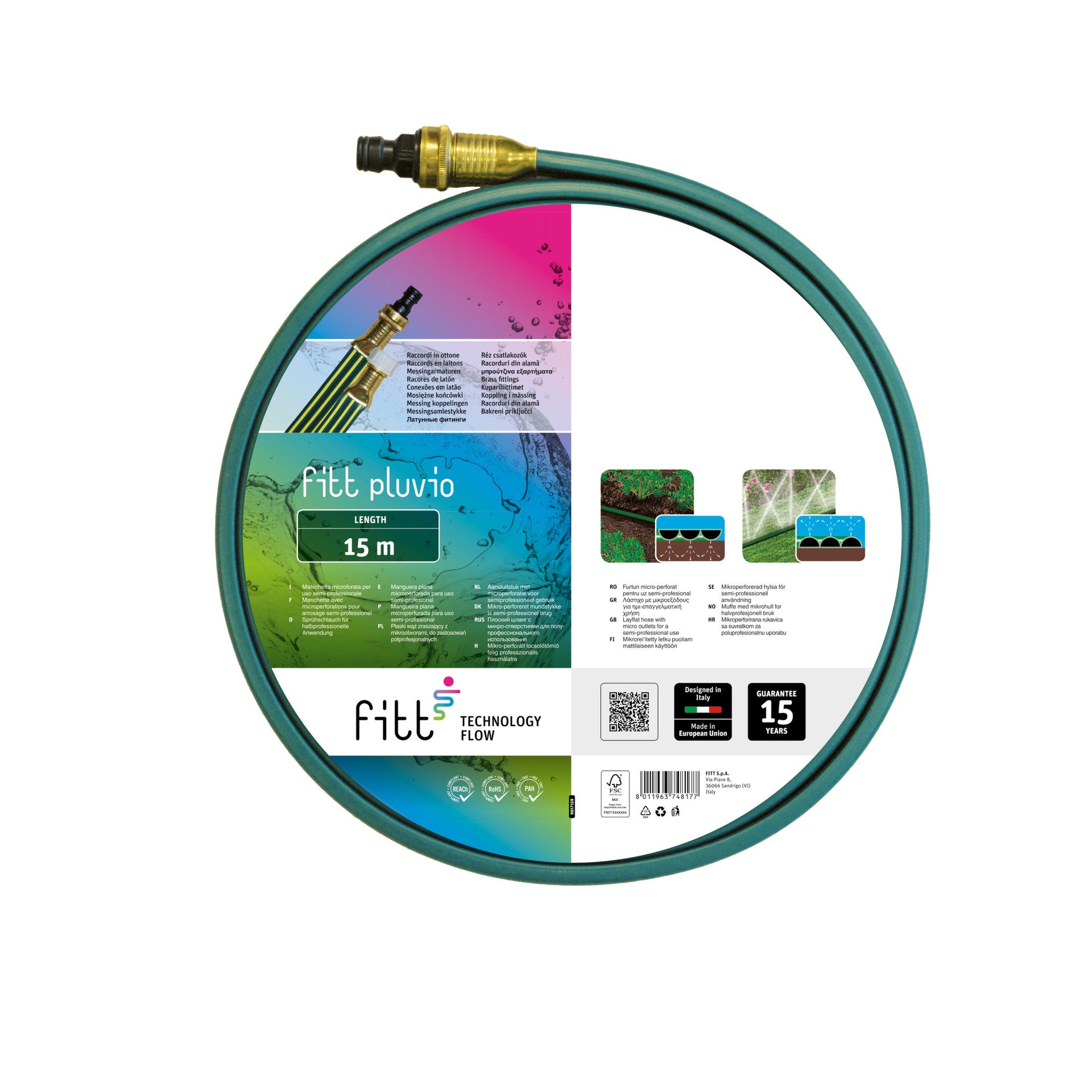 G.F. SRL Tubo RECO, 15 m di Tubo per l'irrigazione 5/8