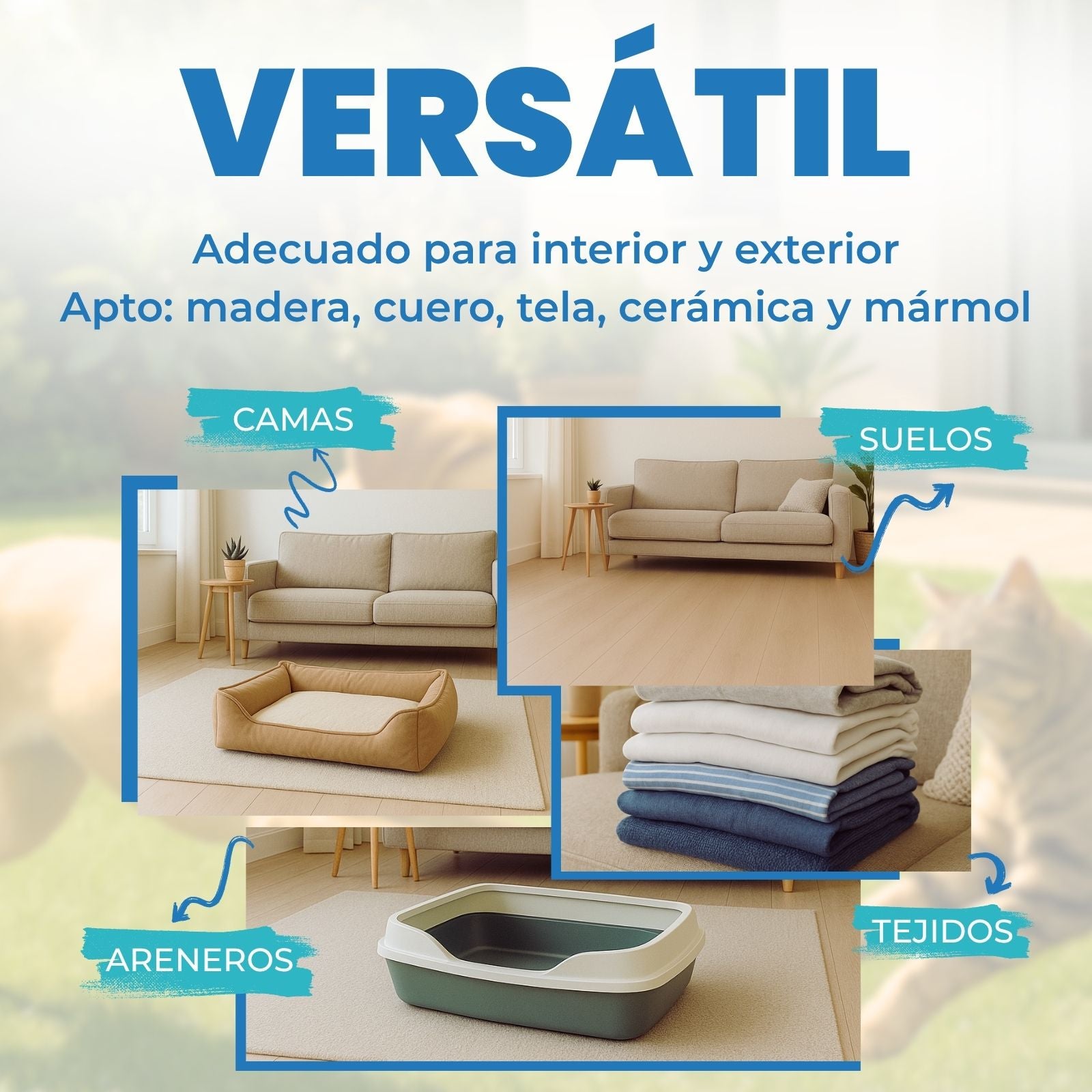 PLANTAWA Eliminador de Odores Instantâneo para Animais de Estimação 1l. Neutralizador de Odores Enzimático Urina Fezes Vómito. - 3