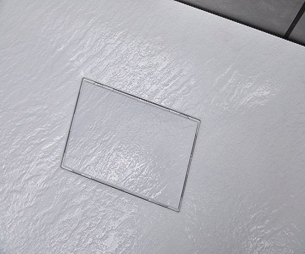 Piatto doccia in resina 80x120 cm SMC effetto pietra colore bianco CUBA - 2