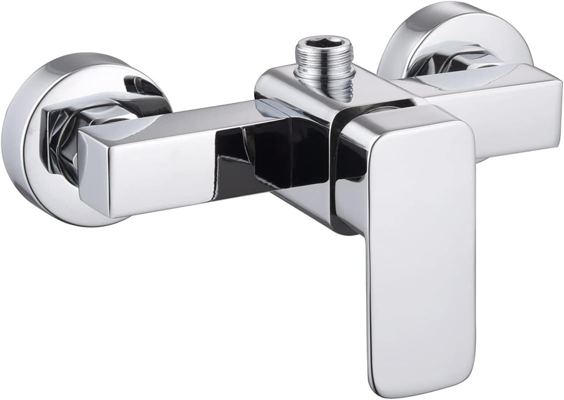 Bateria natryskowa do łazienki - bateria natryskowa do wanny montowana na ścianie - bateria mieszaczowa z ciepłą i zimną wodą