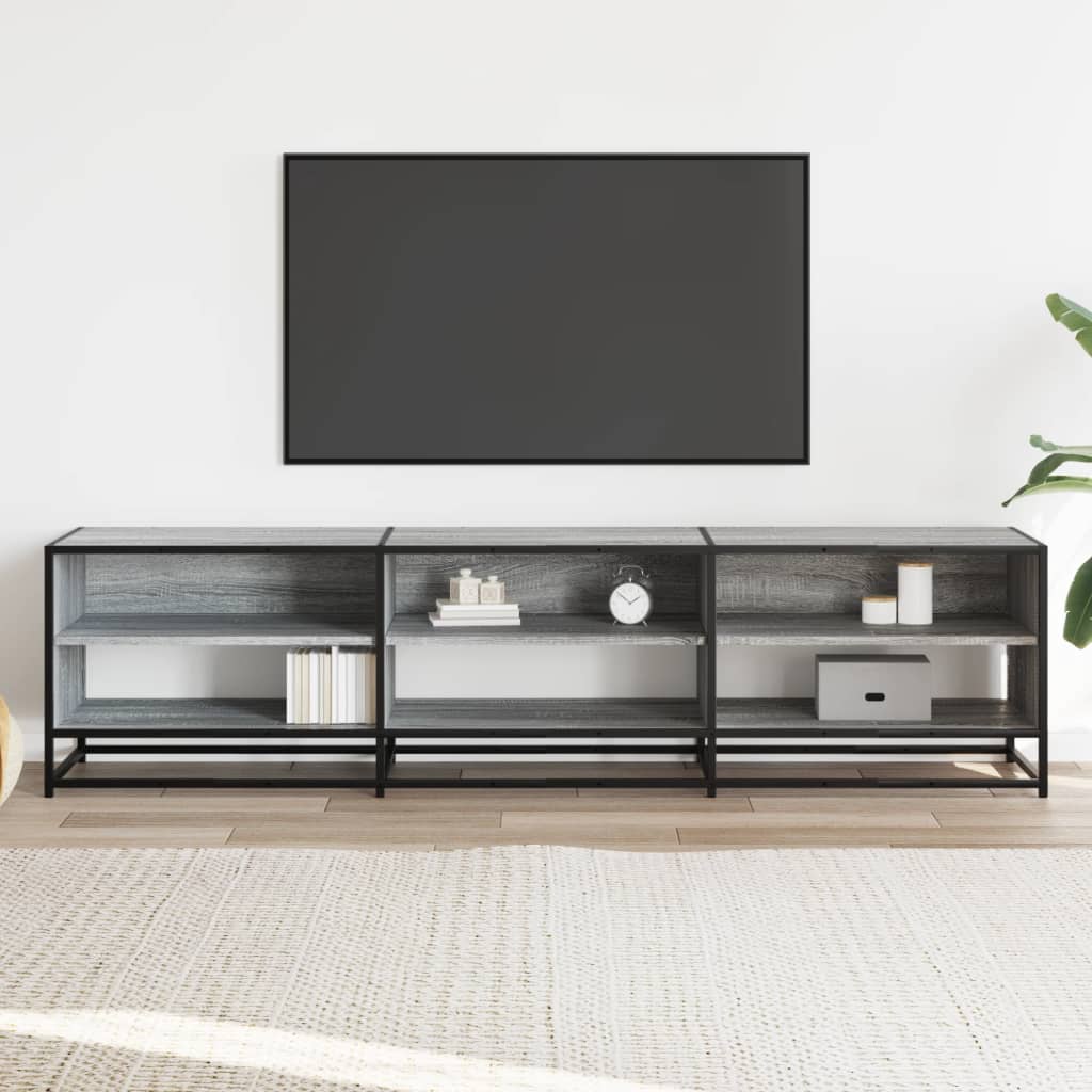 Maison Exclusive - Meuble TV sonoma gris 180x40x46 cm bois d'ingénierie - 3