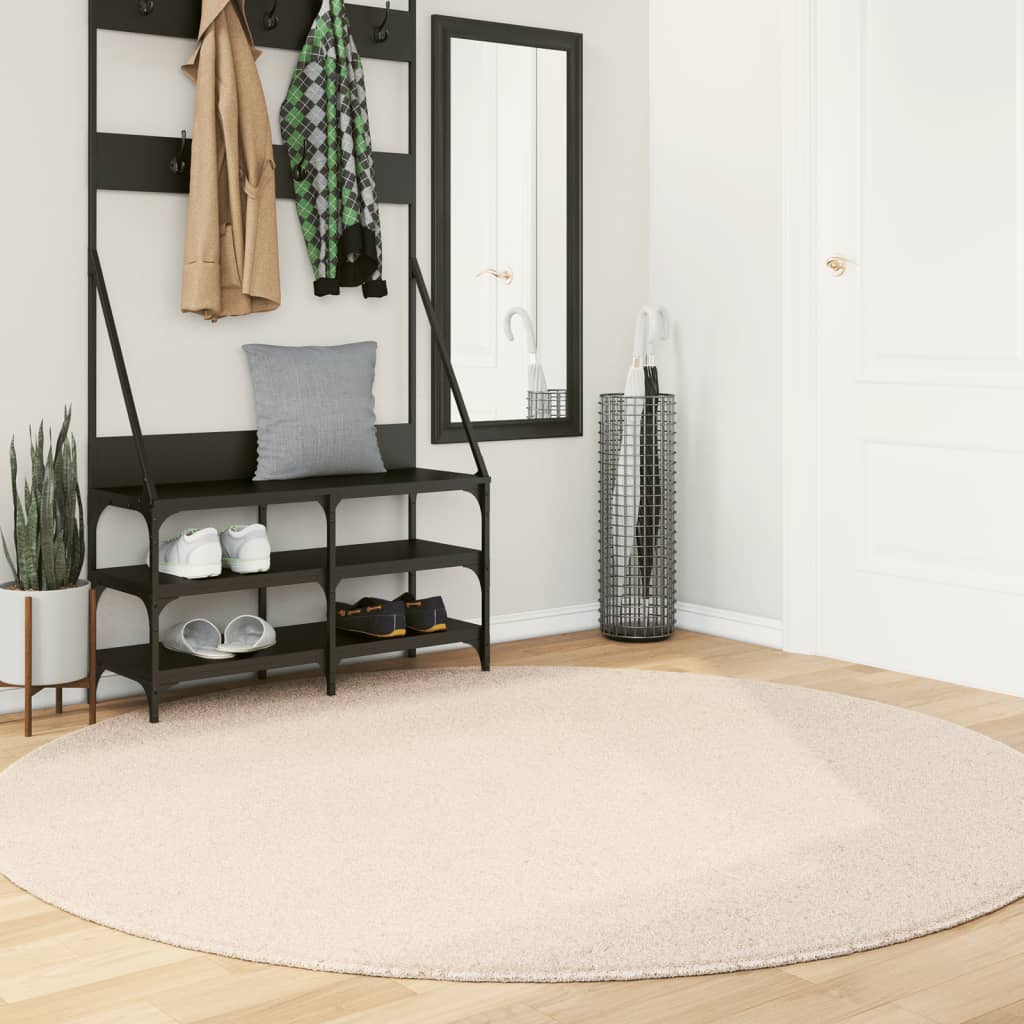 ¿alfombra huarte de pelo corto suave y lavable color beige? 200cm