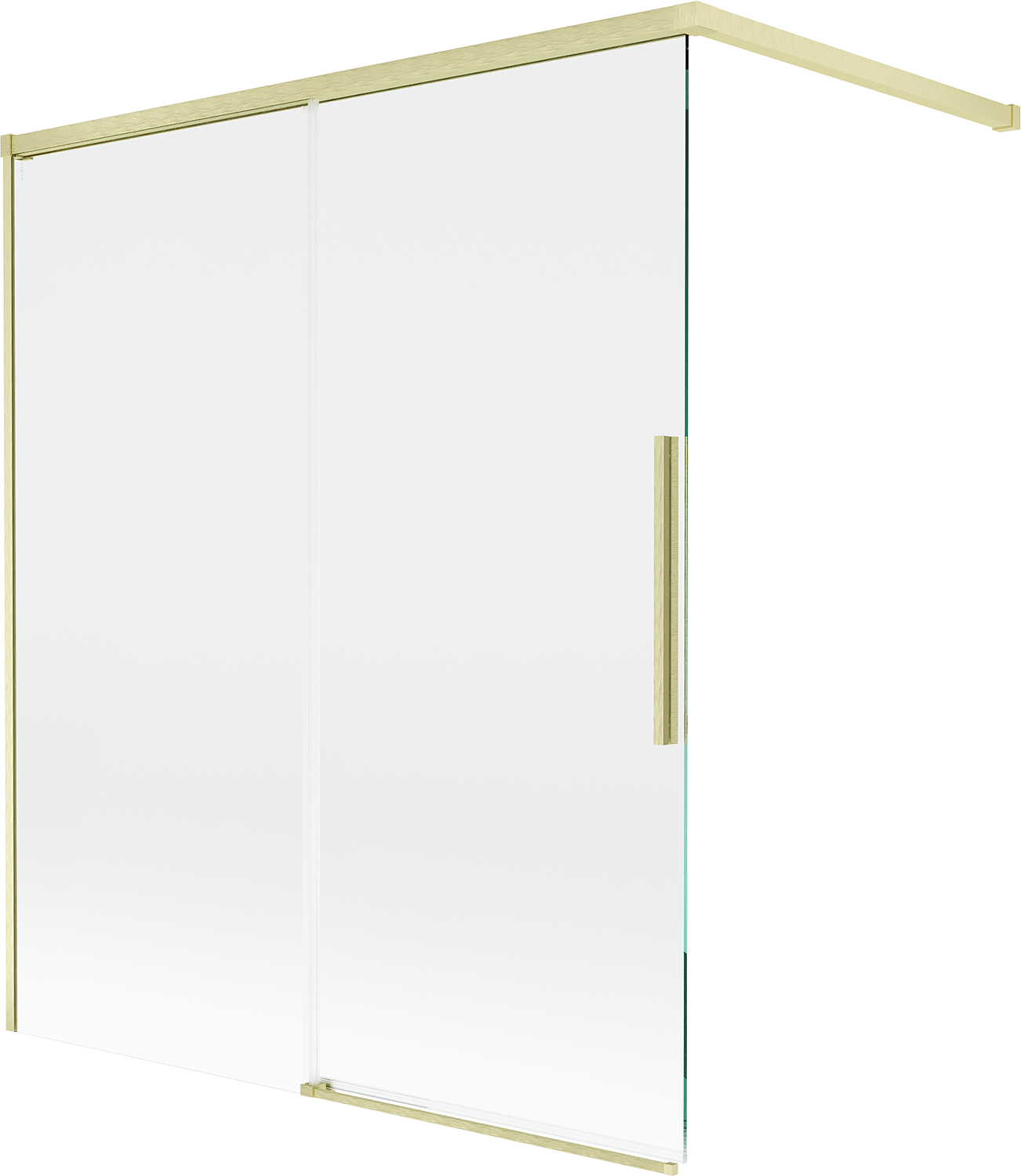 Mexen Rox parawan nawannowy 2-skrzydłowy rozsuwany 140 x 150 cm, transparent, złoty szczotkowany - 8C9-140-003-55-00