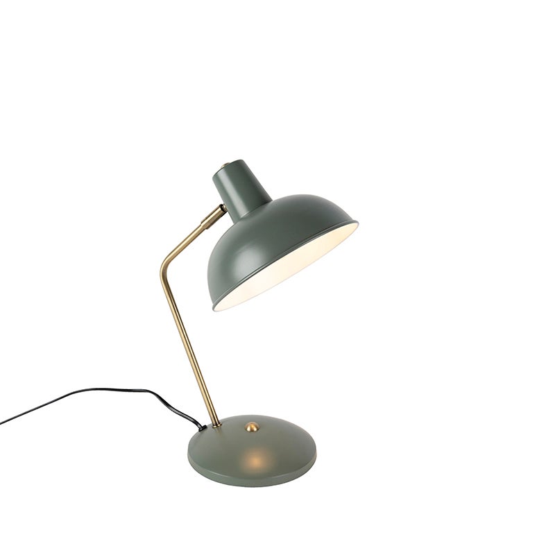 Qazqa nowoczesny lampa stołowa - Milou - zielony, okrągły, max. 40w, e14, 35cm, IP20 oświetlenie wewnętrzne