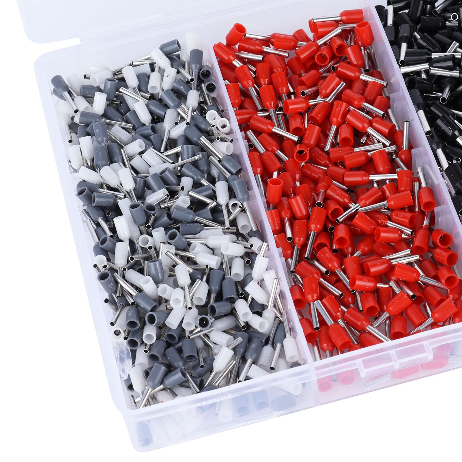 1200 pezzi Kit assortimento connettori per cavi elettrici Terminali per cavi isolati Terminali a crimpare per cavi - 8