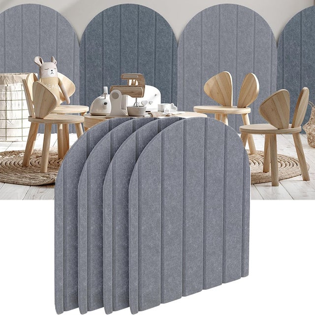 Painéis de parede 3D, pacote de 16 unidades, 32 x 43 x 0,9 cm, feltro para proteção de parede,painel adesivo com isolamento acústico,à prova de choque